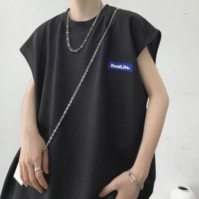 メンズフードノースリーブTシャツおしゃれカジュアル メンズフードノースリーブTシャツおしゃれカジュアル (Tシャツ