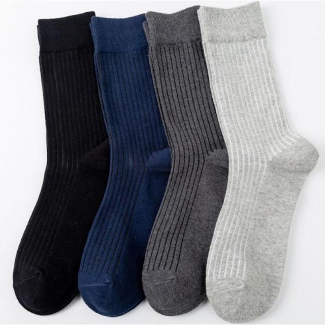 メンズ 綿 靴下 ビジネス 5足組 紳士用 靴下セット ソックス ハイソックス 無地 リブ シンプル ビジネスソックス 通勤 通学 秋冬 春 通気 蒸れない 快適 リブソックス スクール 柔らか 寒さ対策 普段使い 敬老の日 ギフト 送料無料 その他メンズ靴下