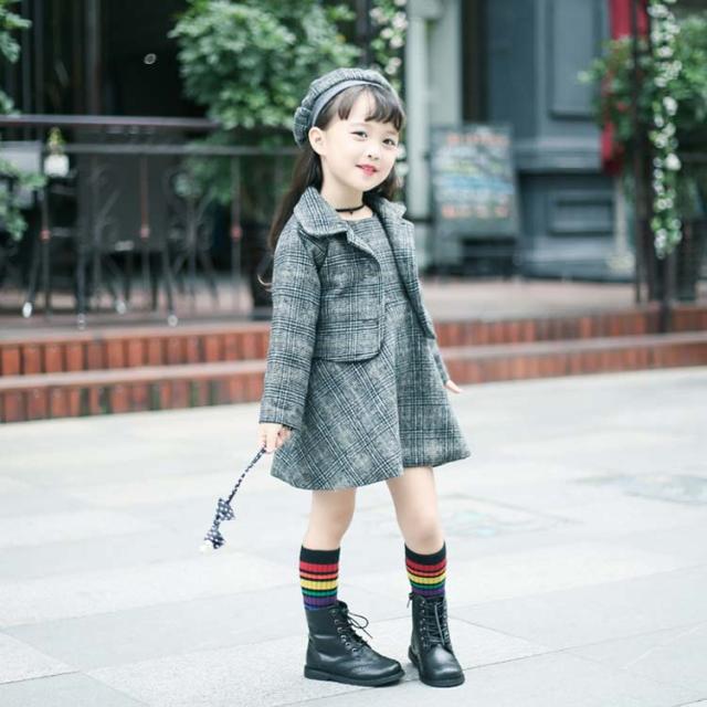 送料無料 子供スーツ 七五三 入学式 スーツ 女の子 ベレー帽付き ワンピース 厚手 あったか 七五三 フォーマル 3点セット ジャンパースカート ジャケット 長袖スーツ ボレロ アウター チェック柄 普段着 おしゃれ 卒園式 制服 入園式 韓国 子供服 90 100 110 120 130 スーツ
