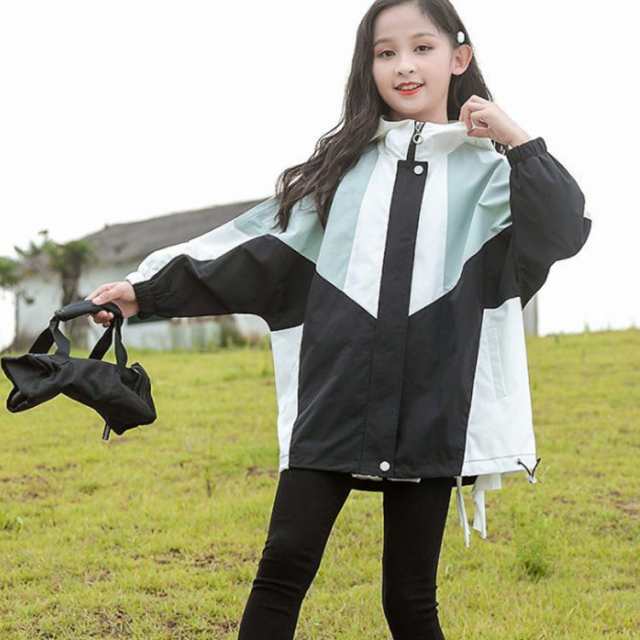 マウンテンパーカー キッズ ウィンドブレーカー 子供服 女の子 アウター フード付き ジャケット スタジャン 春物 防風 春コート 薄手  ジの通販はau PAY マーケット - Be Free 福岡店