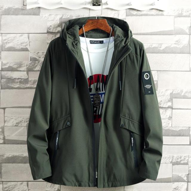 マウンテンジャケット秋新作スタジャン メンズ パーカー スタジアム ジャケット ジャパンー アウター ブルゾン ブラック XL マウンテンパーカー メンズ ジャケット 撥水 ブルゾン 防寒