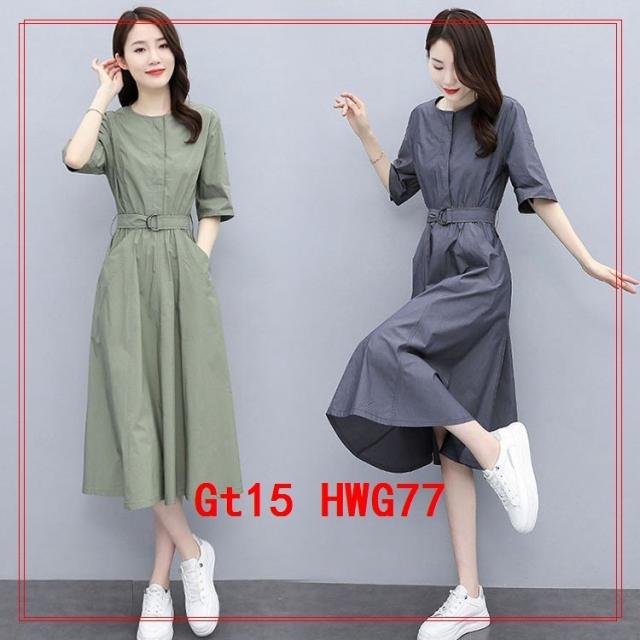 シャツワンピースレディース40代マキシワンピース春夏五分袖ワンピース無地aラインスカートひざ下オシャレ大きいサイズ大人お出かけ30代5の通販はau Pay マーケット Linelife