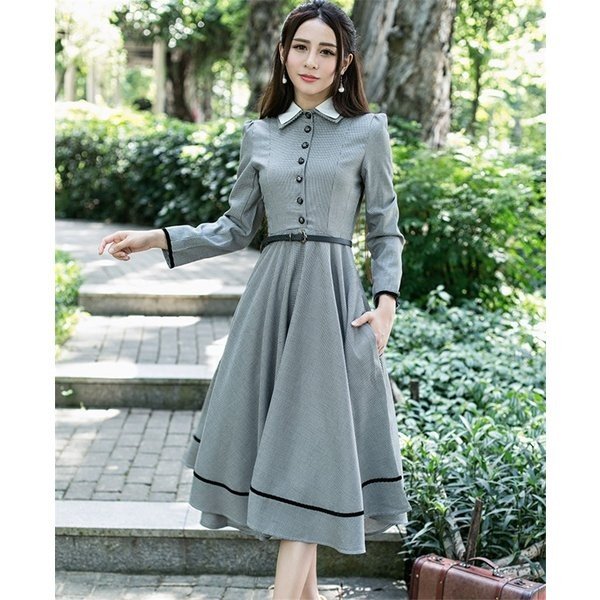 英国のお嬢様のように着ているクラシック一品 ワンピース マキシワンピース ロングワンピースの通販はau Pay マーケット Linelife