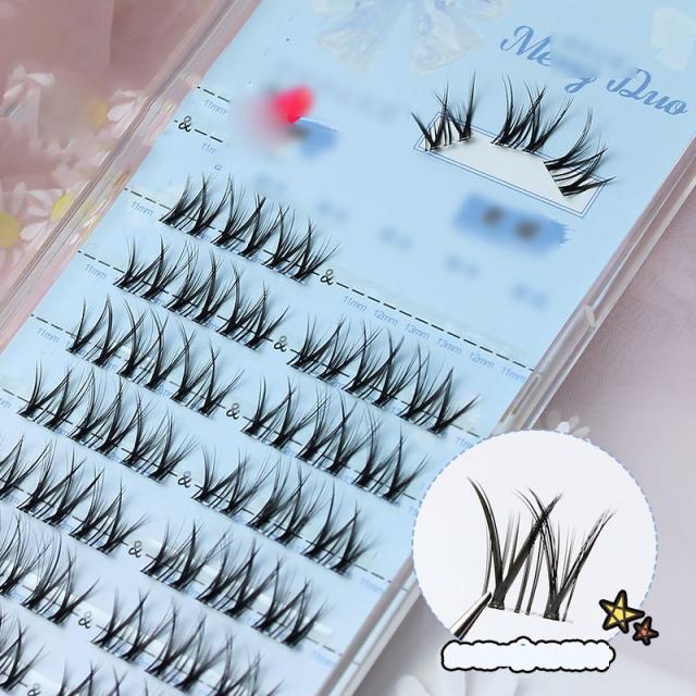 つけまつげ 部分用つけまつげ 部分つけまつげ 42束入 ナチュラル V字