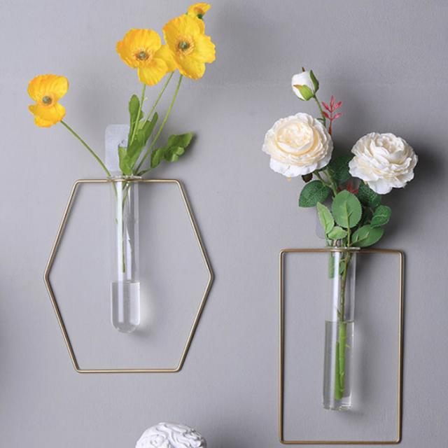 壁掛け 一輪挿し 花瓶 フラワーベース 北欧 ガラス管 ゴールド クリア リビング 玄関 インテリア 水栽培 ドライフラワー おしゃれ 人気 の通販はau Pay マーケット 宮晴商店
