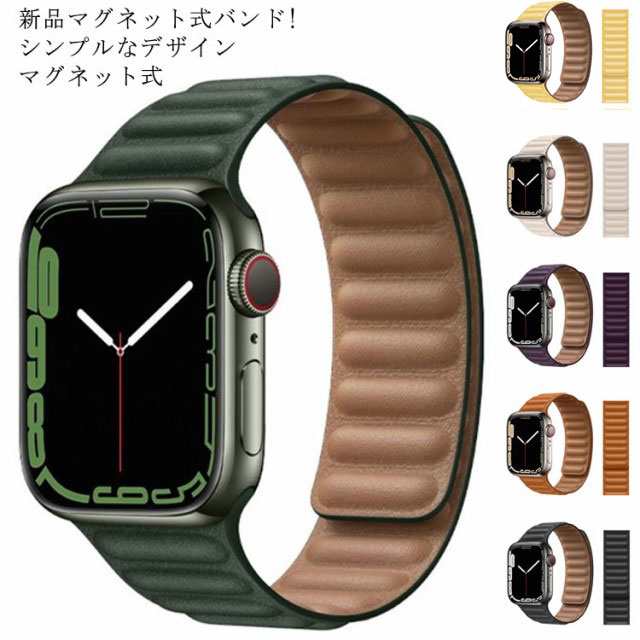 アップルウォッチ Apple Watch バンド マグネット式 レザー ＧＲ