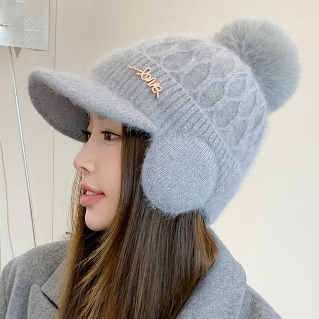 裏起毛 レディース おしゃれ ボンボン ニット帽 防寒 ゴルフキャップ