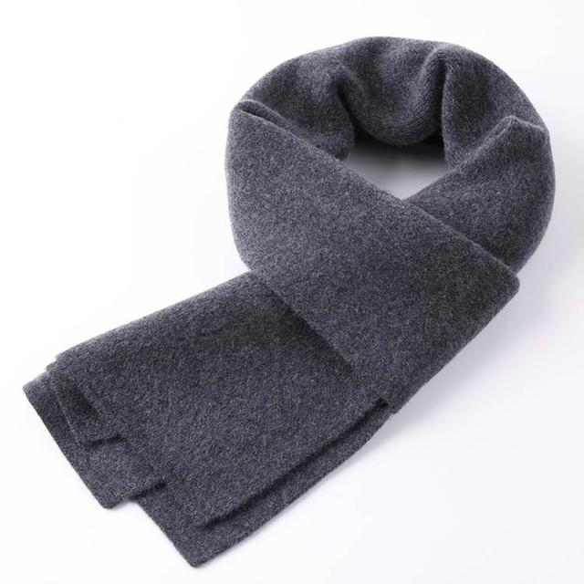 なめらか メンズマフラー 100%カシミヤ 冬 マフラー ビジネス 無地