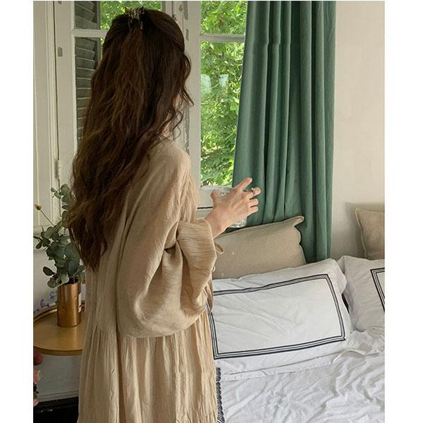 ロングワンピース レディース 綿麻 マキシワンピース 長袖 無地 オーバーサイズ 着痩せ 体型カバー 春服 秋服 レイヤード 重ね着 裏地有り 透明感 ロングワンピース レディース 綿麻 マキシワンピース 長袖 無地