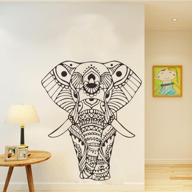 ウォールステッカー ウォールシール 壁紙ステッカー 壁紙シール 転写式 Pvc 曼陀羅 曼荼羅 ゾウ 像 インド 仏神 防水 Pvc 貼って剥がせるの通販はau Pay マーケット Rabubi