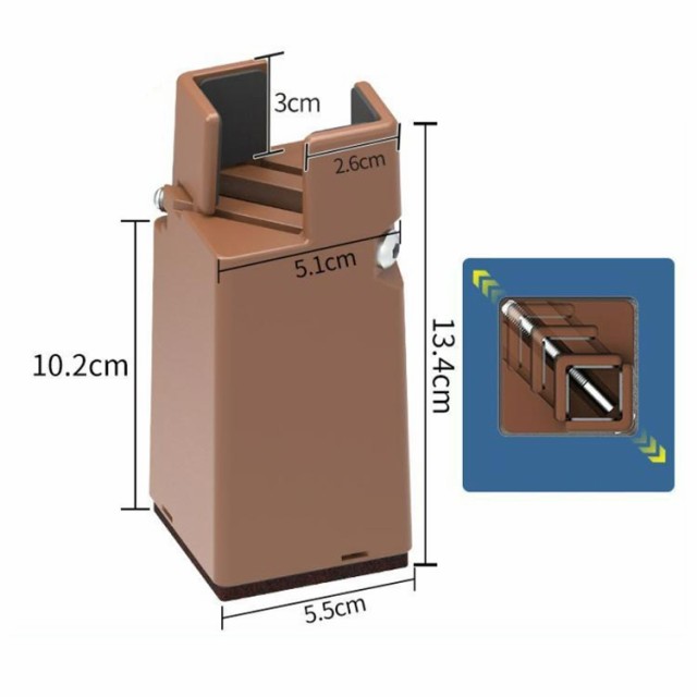 2タイプ展開 高さ調整 テーブル 継ぎ脚 4個セット 5cm 10cm 高さ