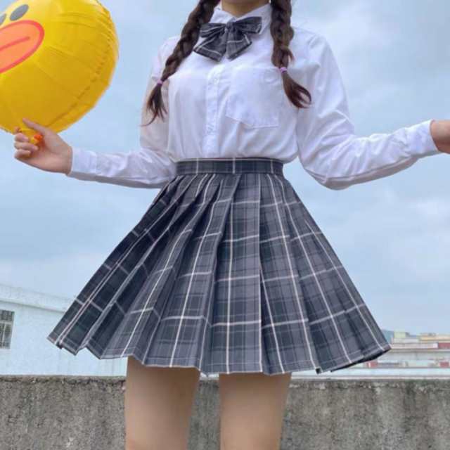 3点セット 選べる12色 学生服 女子高生 女子制服 3点 スクールシャツ+スカート+リボン 上下セット 長袖 チェック柄 コスプレ 仮装  コスチの通販はau PAY マーケット - RABUBI | au PAY マーケット－通販サイト