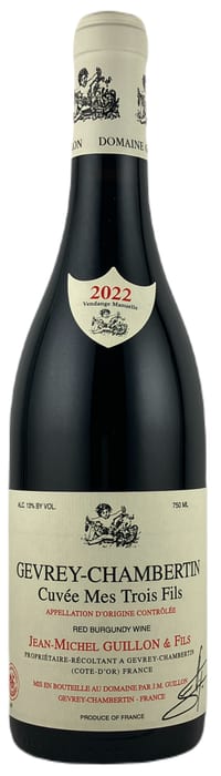〇ジャン ミッシェル ギュイヨン ジュヴレ シャンベルタン メ トロワ フィス [2024] 750ml 赤Jean Michel Guillon Gevrey Chambertin Mes Trois Fils