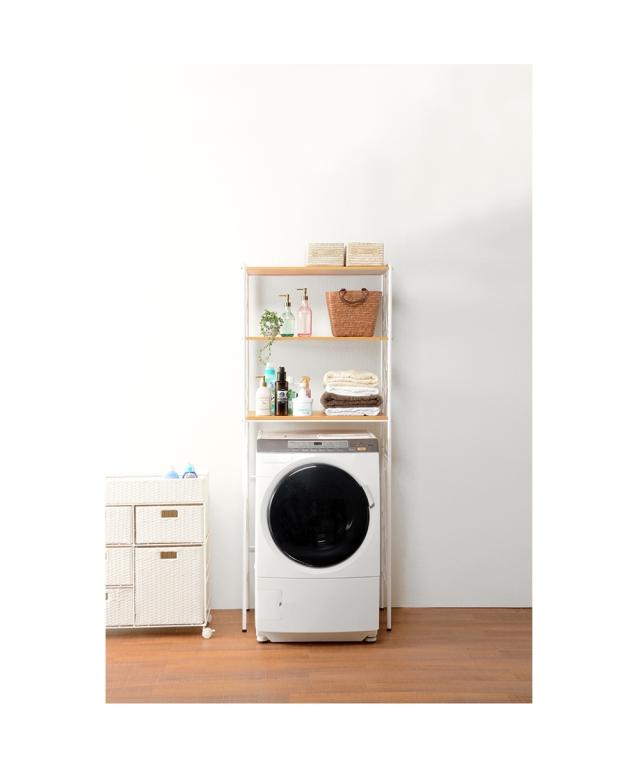 ラック ランドリー 洗濯機まわり アンティーク風 可動棚 幅75cm ニッセン nissen_12