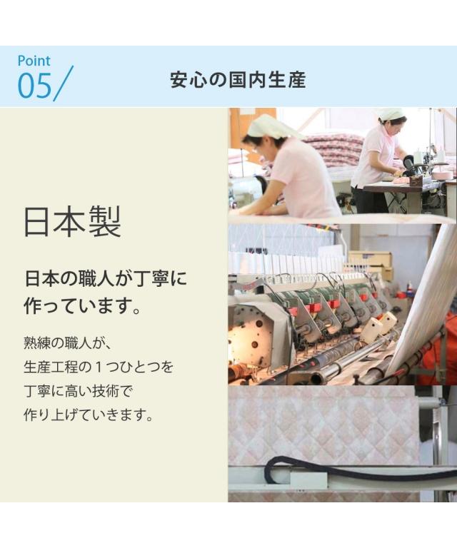 寝具 敷布団 日本製 厚みが選べるウェーブボリューム敷 布団 抗菌防臭 防ダニ 吸汗速乾 わた入り 夏 厚み15cm シングル/厚み9cm セミダブル ニッセン nissen_15
