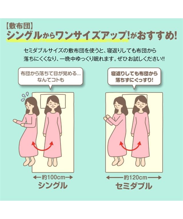 寝具 敷布団 日本製 厚みが選べるウェーブボリューム敷 布団 抗菌防臭 防ダニ 吸汗速乾 わた入り 夏 厚み9cm ダブル ニッセン nissen_18