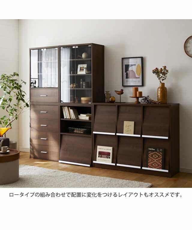 限定SALE無料収納家具 フラップ扉3枚タイプ 棚/ラック/タンス