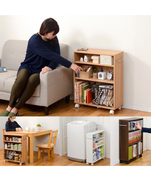 マルチに活躍！キャスター付きスリムワゴン 幅16×高さ68cm ニッセン nissenの通販は 6,039円