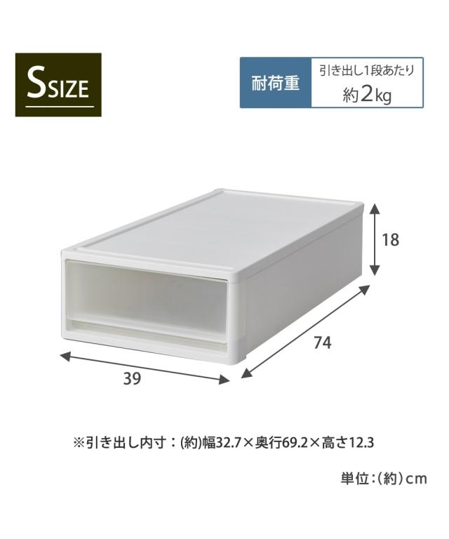 【日本製】押入れにぴったりな奥行74cmのクリアケース Sサイズ4個セット ニッセン nissen_13