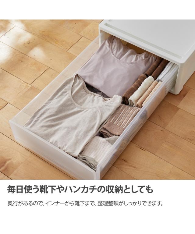 【日本製】押入れにぴったりな奥行74cmのクリアケース Lサイズ4個セット ニッセン nissen_8