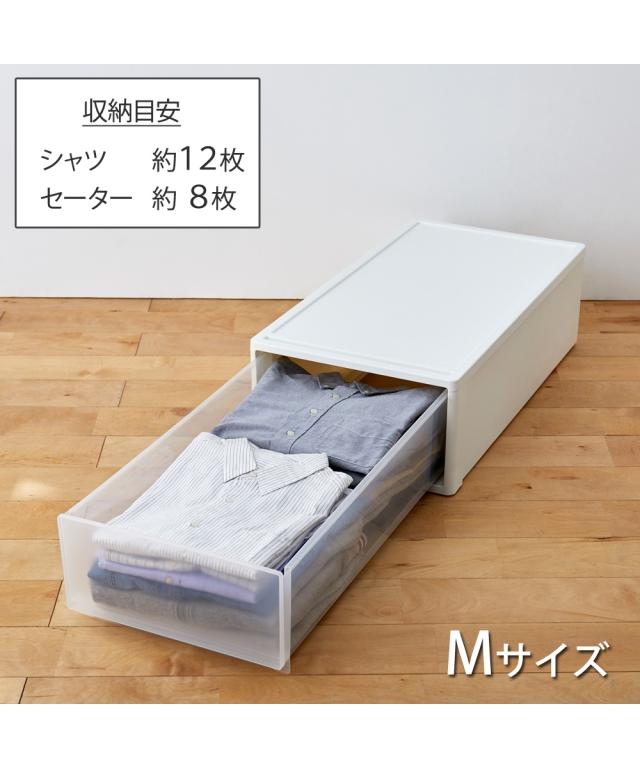 【日本製】押入れにぴったりな奥行74cmのクリアケース Mサイズ2個セット ニッセン nissen_12