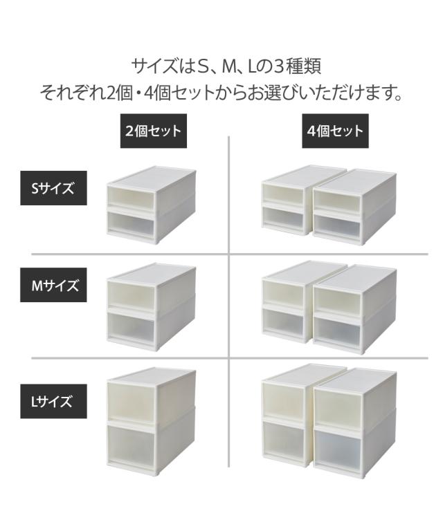 【日本製】押入れにぴったりな奥行74cmのクリアケース Mサイズ2個セット ニッセン nissen_11