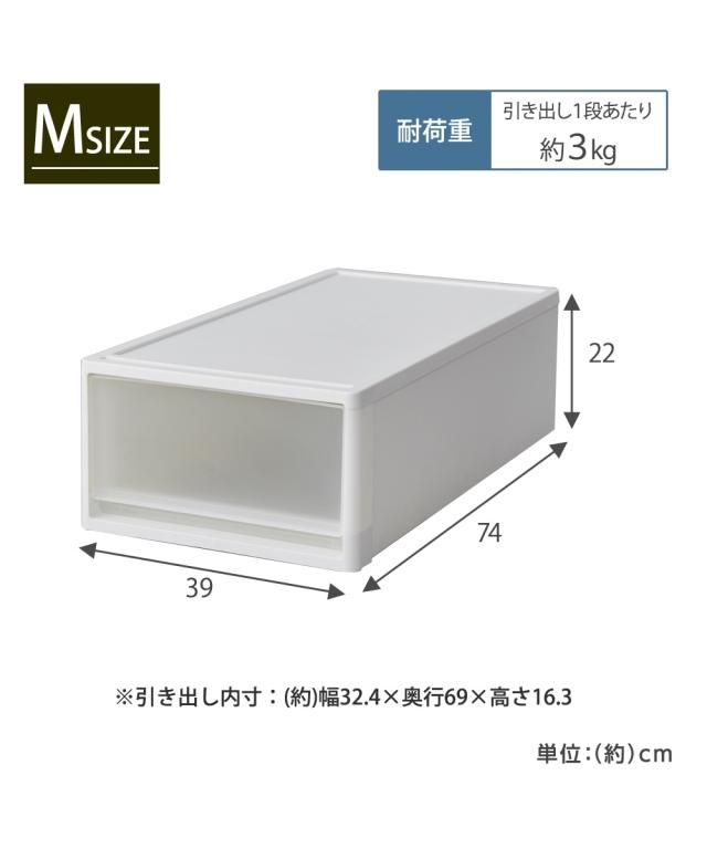 【日本製】押入れにぴったりな奥行74cmのクリアケース Mサイズ2個セット ニッセン nissen_13