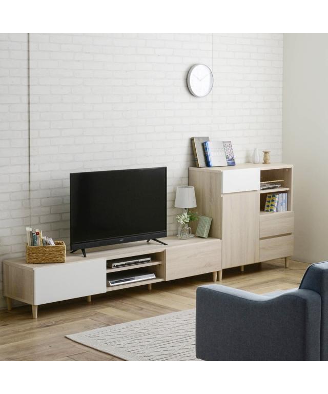 コンビネーションカラーのデザインテレビ台 幅118cm ニッセン nissen_17