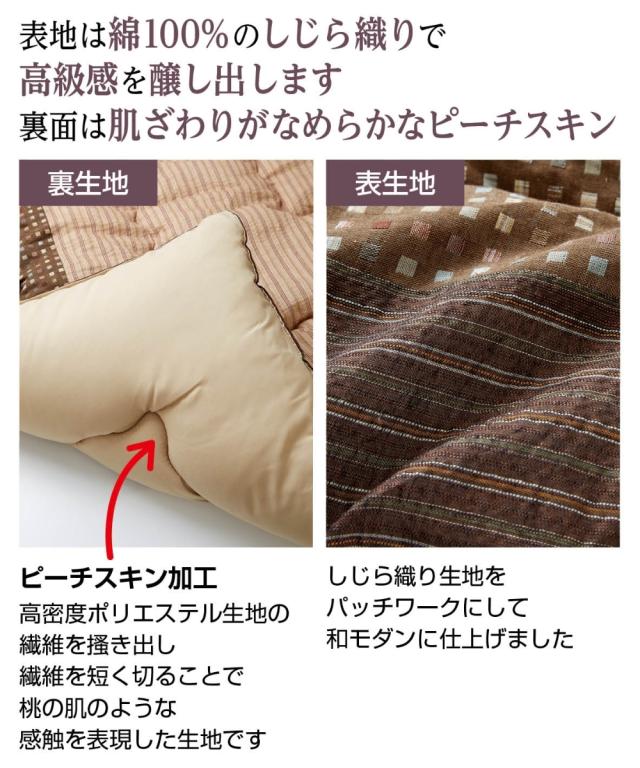 こたつ 布団 日本製 綿100％ しじら柄 ボリューム大判 掛け 長方形特大 285×205cm /長方形超特大 315×205cm ニッセン nissen_2