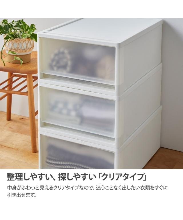 ケース クリア セット 日本製 クローゼットにぴったり 奥行53cm Mサイズ4個セット ニッセン nissen_4