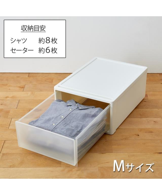 ケース クリア セット 日本製 クローゼットにぴったり 奥行53cm Mサイズ4個セット ニッセン nissen_8