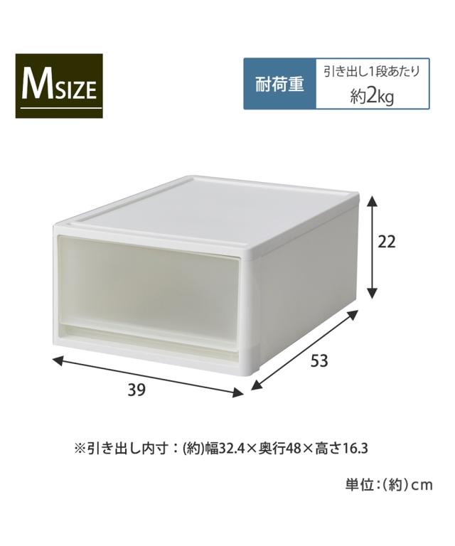 ケース クリア セット 日本製 クローゼットにぴったり 奥行53cm Mサイズ4個セット ニッセン nissen_12