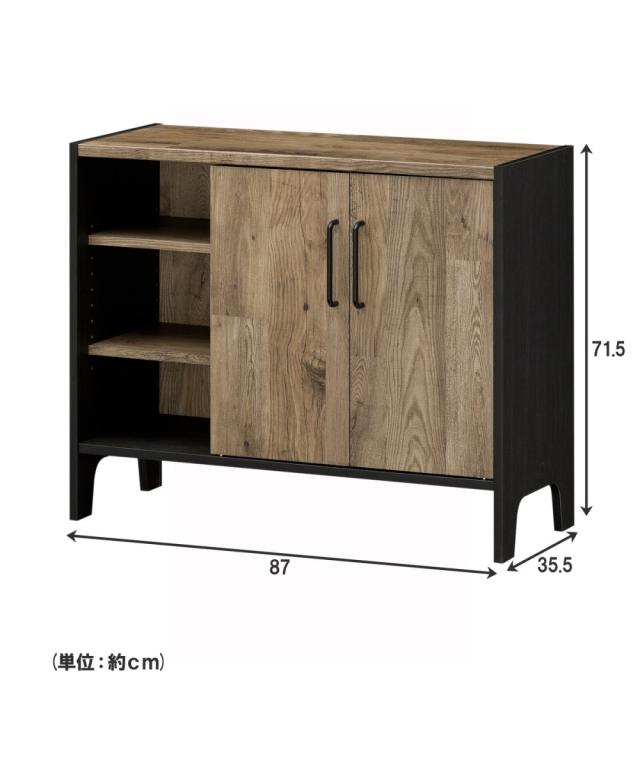 リビング収納 キャビネット ヴィンテージ風 ワイドキャビネット ニッセン nissen_8