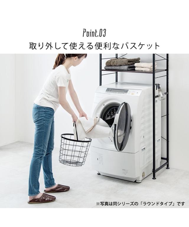 ラック サニタリー 持ち運びできるスクエア型 バスケット ワゴン 3段 ニッセン nissen_7