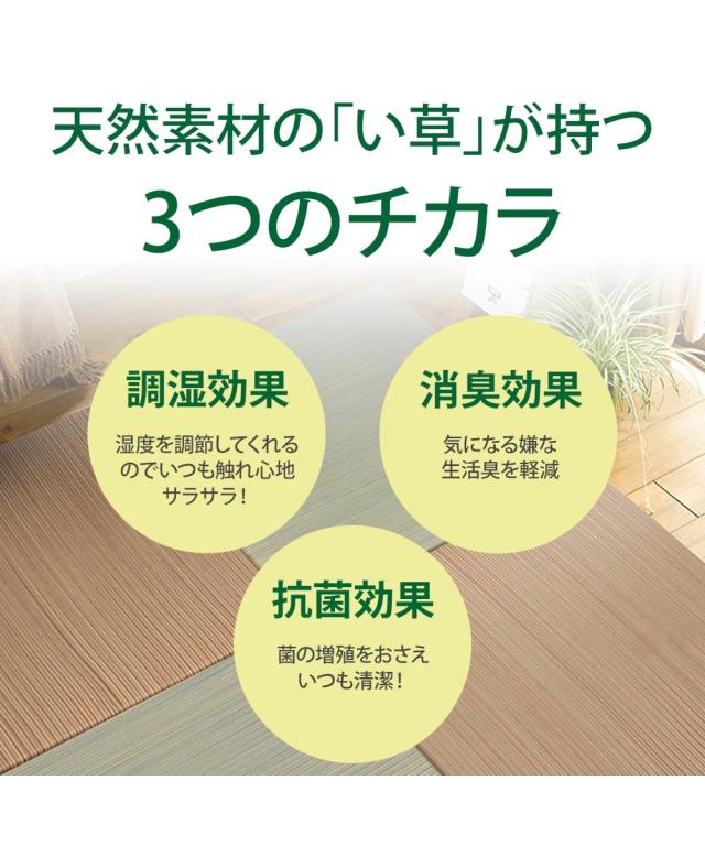 ラグ カーペット 絨毯 置き畳 抗菌 消臭 ｜畳素材 選べる6色 おしゃれ 約82cm3枚セット ニッセン nissen_6