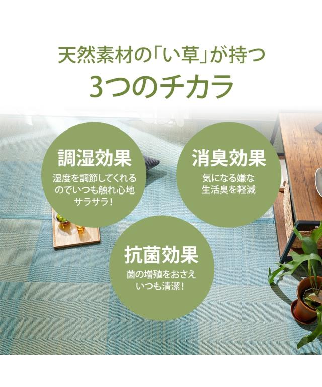 カーペット ぴったりサイズが見つかる シンプルな畳素材い草 本間4.5畳用 裏貼りあり ニッセン nissen_4