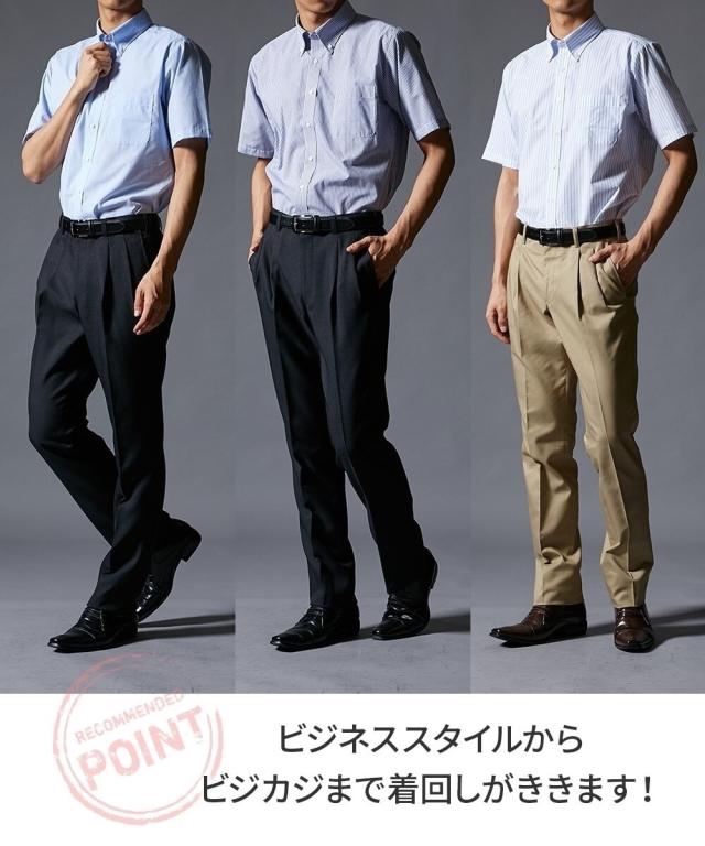 ワイシャツ 大きいサイズ ビジネス メンズ 抗菌防臭形態安定 半袖 3枚組 ボタンダウン 標準シルエット 7L/8L ニッセン nissen_10