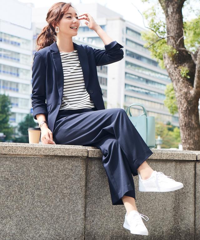 スーツ パンツ 大きいサイズ レディース セットアップ対応 9分丈