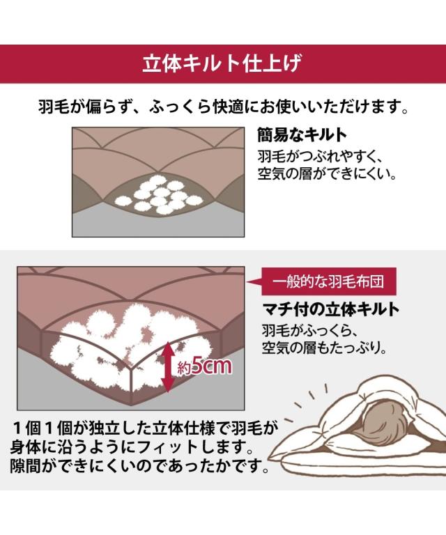 【日本製】抗菌防臭・防ダニ 合い掛け羽毛布団（ダウン85％）シングル　アイボリー 寝具 掛け布団 日本製 抗菌防臭 防ダニ 羽毛布団 ダックダウン85