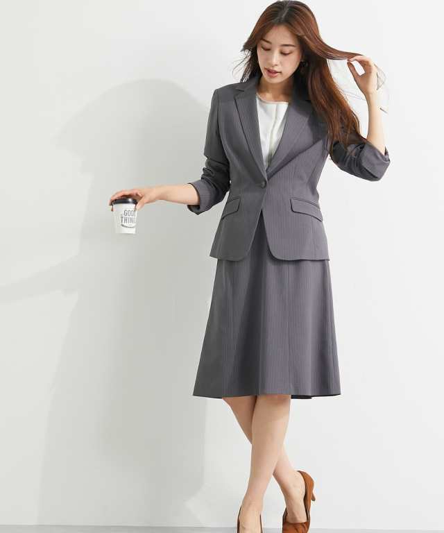 WEB限定/OUTLET】【SL】【春夏】1釦シングル スカートスーツ