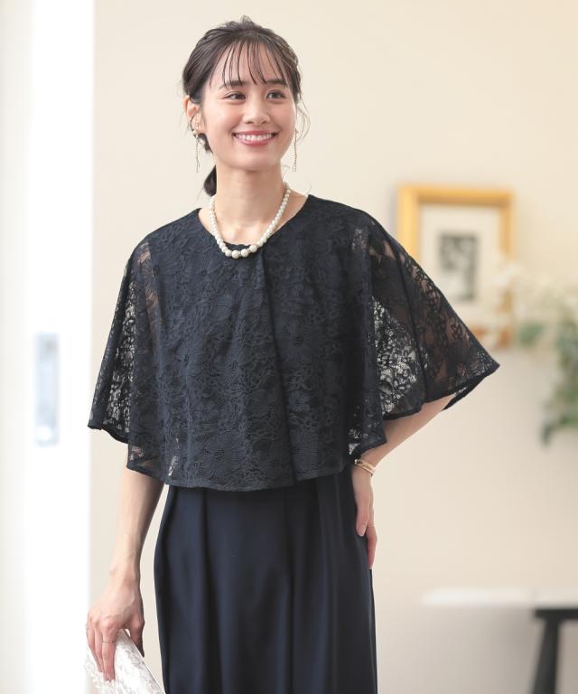 【未使用】6L ニッセン　ネックレス付き　ロングワンピース　ボルドー　レース ドレス ワンピース 大きいサイズ レディース 結婚式 パーティー