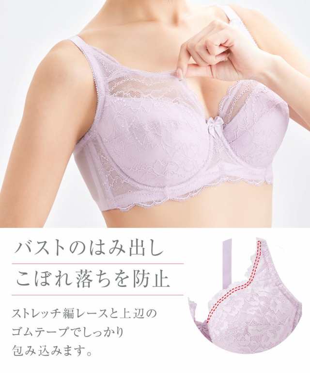 ブラジャー 大きいサイズ 2枚 ワイヤー入り レディース フルカップ 脇 