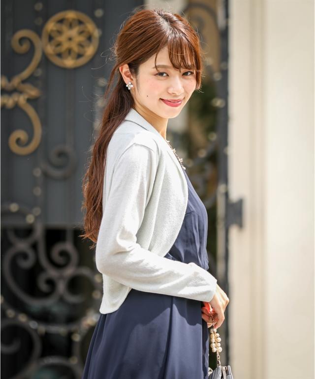 レディース 長袖 ラメ ニット ボレロ 結婚式 二次会 お呼ばれ対応