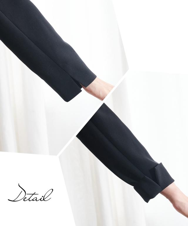 喪服 礼服 ワンピース 着脱簡単 前開き 洗える アンサンブル風 フロントレース S/M/L 10Lまで展開 ロング丈 フォーマル セレモニー 黒 ブラック 脱ぎやすい 着やすい レディース ニッセン nissen_17