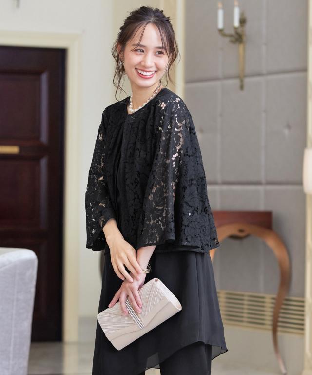 4L美品レース使い3点パンツセット結婚式、卒業式、謝恩会、パーティ、お祝い ドレス パーティー レディース レース 使い3点セット パンツ