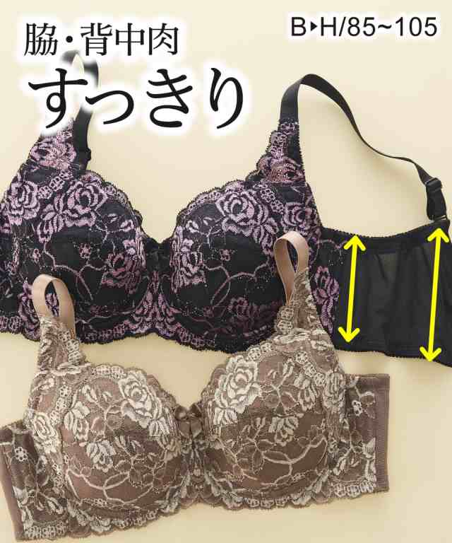 ブラジャー ワイヤー入り 大きいサイズ レディース カラフルパレット