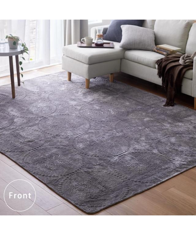 マルチカバー やわらかな肌ざわり 上品 リバーシブル キルト グレー/パープル/ピンク 約200×250cm ニッセン nissen_7