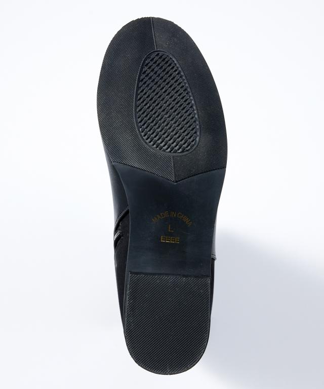 大きいサイズ レディース ゆったり幅 バック ストレッチ ロング ブーツ 低反発中敷 ワイズ4E 23.0〜23.5/24.0〜24.5/25.0〜25.5/26.0〜26.5cm ニッセン nissen