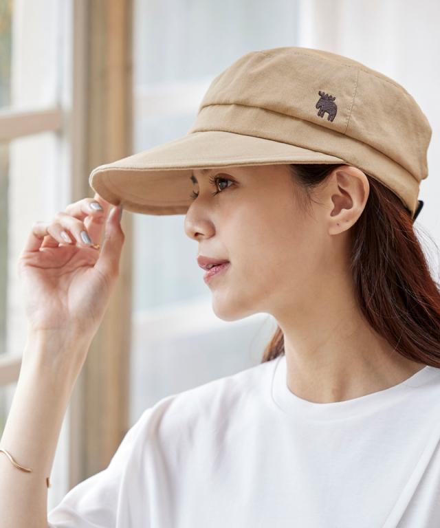 帽子 大きいサイズ レディース MOZ 洗える UV ワーク キャップ