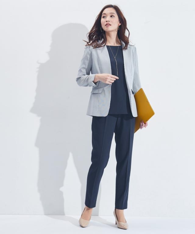 スーツ パンツ 大きいサイズ レディース セットアップ対応 テーパード